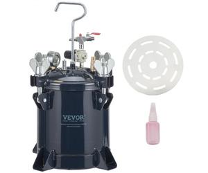VEVOR Réservoir de Peinture sous Pression 10 L Pot de Pression de Peinture Entrée d’Air 6,4 mm Sortie 9,5 mm Système de Pulvérisation de Peinture Réglable 70 PSI Étanche pour Décoration Intérieure