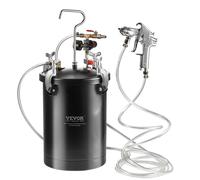 VEVOR Réservoir de Peinture sous Pression 15 L, Pot de Pression de Peinture Pression Réglable 60 psi, Système de Pulvérisation de Peinture avec Pistolet, Tuyau et Manomètre, Décoration Intérieure
