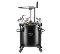 VEVOR Réservoir de Peinture sous Pression 20 L, Pot de Pression de Peinture Pression Réglable 70 psi, Système de Pulvérisation de Peinture en Acier, avec Roulettes, pour Décoration Intérieure