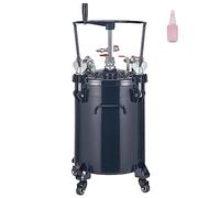 VEVOR Réservoir de Peinture sous Pression 30 L Pot de Pression de Peinture Entrée d’Air 6,4 mm Sortie 9,5 mm Système de Pulvérisation de Peinture Réglable 70 PSI Étanche pour Décoration Intérieure