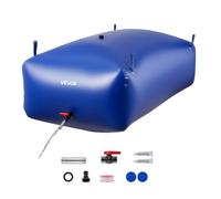 VEVOR Réservoir d'Eau Souple 1000 L Vessie de Stockage Eau Pliable, Sac Conteneur d'Eau PVC Grande Capacité, pour Irrigation Jardin, Camping, Camping-car, Utilisation Extérieur, Stockage Urgence, Bleu