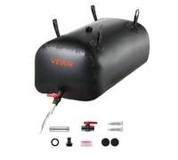 VEVOR Réservoir d'Eau Souple 113 L Vessie de Stockage Eau Pliable Sac Conteneur Eau PVC 1000D pour Irrigation de Jardin, Camping, Camping-car, Utilisation Extérieur, Stockage Urgence, Résistant, Noir