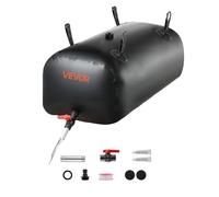 VEVOR Réservoir d'eau Souple 113 L Vessie de Stockage Eau Pliable Sac Conteneur Eau PVC 1000D pour Irrigation de Jardin, Camping, Camping-Car, Utilisation Extérieur, Stockage Urgence, Résistant, Noir