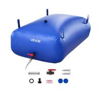 VEVOR Réservoir d'Eau Souple 330 L Vessie de Stockage Eau Pliable Sac Conteneur Eau PVC 1000D pour Irrigation de Jardin, Camping, Camping-car, Utilisation Extérieur, Stockage Urgence, Résistant, Bleu