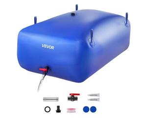 VEVOR Réservoir d'Eau Souple 540 L Vessie de Stockage Eau Pliable Sac Conteneur Eau PVC 1000D pour Irrigation de Jardin, Camping, Camping-car, Utilisation Extérieur, Stockage Urgence, Résistant, Bleu