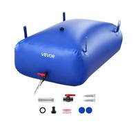 VEVOR Réservoir d'Eau Souple Vessie de Stockage Eau Pliable 330 L PVC 1000D Bleu