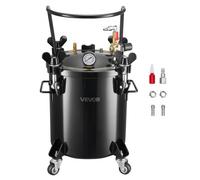 VEVOR Réservoir sous Pression Capacité 20 L et Max. 0,55 MPa, Pot de Pression en Acier, avec Raccords Rapides, pour Créations Artistiques, Décoration Domestique, Noir