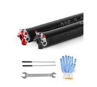 VEVOR Ressorts de torsion pour porte de garage, 1 paire, Φ5,72xΦ50,8x610 mm, 16000 cycles, revêtement noir électrophorétique pour remplacement, barres d'enroulement antidérapantes, gants, clé montage