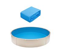 VEVOR Revêtement de Piscine Ronde, 350x120 cm, Doublure Style Unibead en Vinyle Calibre Standard, Résiste à l'Usure, Rétention d'Eau, pour Piscines Hors Sol à Parois de Hauteur 120 cm, Couleur Unie