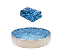 VEVOR Revêtement de Piscine Ronde, 640x147 cm, Doublure Durable de Style Chevauchement Vinyle Calibre Standard, Résiste à l'Usure, Rétention d'Eau, pour Piscines Hors Sol à Parois de Hauteur 137 cm