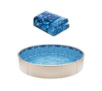 VEVOR Revêtement de Piscine Ronde, 914x120 cm, Doublure Durable de Style Unibead en Vinyle Calibre Standard, Résiste à l'Usure, Rétention d'Eau, pour Piscines Hors Sol à Parois de Hauteur 132 cm