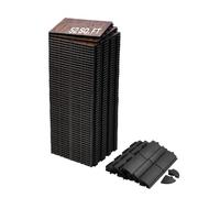 VEVOR Revêtement de sol emboîtable, 315 x 315 mm, dalles de sol polyvalentes emboîtables, 52 pcs, dalles de piste de danse portable avec base coussinée, grain de bois de chêne, marron, 4,8 m²/boîte