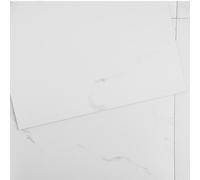 VEVOR Revêtement de sol en vinyle auto-adhésif 305 mm x 305 mm, 50 dalles de 1,5 mm d'épaisseur à décoller et à coller, texture marbre blanc, pour cuisine, salle à manger, chambre et salle de bain