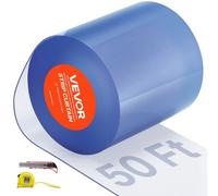 VEVOR Rideau à Lanière PVC, 1524x20 cm, Rideau Lamelles Transparent, Rouleau Bande de Porte en Plastique Lisse Épaisseur 2 mm, pour Portes de Supermarché, Usine, Entrepôt, Centres Commerciaux, Garages