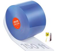 VEVOR Rideau à Lanière PVC, 4572x20 cm, Rideau Lamelles Transparent, Rouleau Bande de Porte en Plastique Lisse Épaisseur 2 mm, pour Entrepôts, Usines, Supermarchés, Centres Commerciaux, Halls, Garages