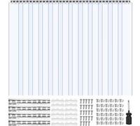 VEVOR Rideau De Porte Lanière PVC Bande Lamelle Plastique Transparent 183x244cm