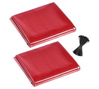 VEVOR Rideau de Soudage Lot de 2 Écran de Soudage Vinyle Ignifuge 1,74 x 2,34 m Écran de Protection Soudure Portable avec Protection UV 6 Niveaux, Trous de Suspension, pour Atelier, Industrie, Rouge