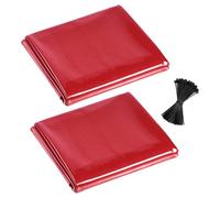 VEVOR Rideau de Soudage Lot de 2 Écran de Soudage Vinyle Ignifuge 1,74 x 2,34 m Écran de Protection Soudure Portable avec Protection UV 6 Niveaux, Trous de Suspension, pour Atelier, Industrie, Rouge
