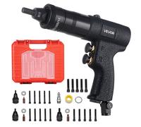 VEVOR Riveteuse Pneumatique à Écrous à Sertir M5 M6 M8 M10 Pistolet Riveter pour Automobile, Construction, Fabrication Industrielle, avec 20 Mandrins Filetés, Force de 11,1 kN, Inverseur de Marche
