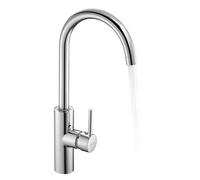 VEVOR Robinet Automatique sans Contact, Mitigeur d’Évier avec Capteur à Poignée Unique, Mélangeur d’Eau Chaude et Froide Réglable Mains Libres, pour Tuyau 9,5 mm, Bar Cuisine Salle de Bain, Chromé