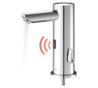 VEVOR : robinet de lavabo sans contact, robinet à capteur pour salle de bains, robinetterie de lavabo automatique, mitigeur monocommande àmains libres, robinet à piles, finition nickel brossé