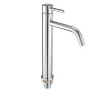 VEVOR Robinet d'évier à poignée unique, mitigeur de cuisine à arc élevé, robinets d'eau à 1 ou 3 trous avec bonde à bouton-poussoir, pour salle de bain, camping-car, évier de bar, toilettes publiques