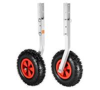 VEVOR Roue de Mise à l'Eau 1 Paire, Roue de Halage Relevable 30,5 cm Charge 227 kg, pour Tableau Arrière Bateaux Gonflables Annexes de 4 m, en Alliage d'Aluminium, Pneus Gonflables en Caoutchouc