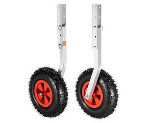 VEVOR Roue de Mise à l'Eau 1 Paire, Roue de Halage Relevable 30,5 cm Charge 227 kg, pour Tableau Arrière Bateaux Gonflables Annexes de 4 m, en Alliage d'Aluminium, Pneus Gonflables en Caoutchouc
