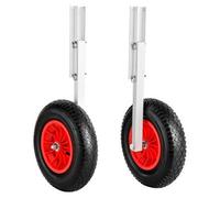 VEVOR Roue de Mise à l'Eau 1 Paire, Roue de Halage Relevable 38,1 cm Charge 136,1 kg, pour Tableau Arrière Bateaux Gonflables Annexes de 4,5 m, en Alliage d'Aluminium, Pneus Gonflables en Caoutchouc