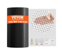 VEVOR Rouleau de grillage galvanisé 0,6x30 m grillage à poules 12,7x12,7mm Carré Galvanisé maille métallique à revêtement 1,06mm vinyle pour barrières de poulaillers enclos de volailles