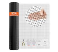 VEVOR Rouleau de grillage galvanisé 1,2x15 m grillage à poules 12,7x12,7mm Carré Galvanisé maille métallique à revêtement 1,06mm vinyle pour barrières de poulaillers enclos de volailles