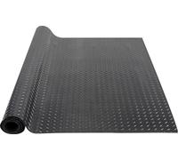 VEVOR Rouleau de revêtement de sol en caoutchouc Diamond Plate, 3 mm x 4 ft x 10 ft Tapis de sol de garage, rouleau de revêtement de sol de garage en caoutchouc SBR, facile à nettoyer, tapis en caoutc