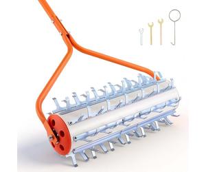 VEVOR Rouleau Désherbeur Aquatique 3,66 m, Outil de Désherbage pour Étang et Lac, Élimination des Herbes Racines et Vase, 9 Dents à Crochet en Fer Galvanisé, Manche Réglable en 3 Sections en Aluminium