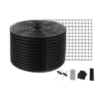 VEVOR Rouleau Grille Protection Panneaux Solaires 20,3 cm x 30,5 m Kit Treillis Anti-Oiseau 100 Attaches Inox Revêtement en PVC Antirouille Maille Métallique 12,7 mm pour Empercher Créatures Écureuils