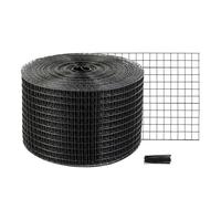 VEVOR Rouleau Grille Protection Panneaux Solaires 20,3 cm x 30,5 m Kit Treillis Anti-Oiseau 50 Attaches et Revêtement en PVC Antirouille Maille Métal 12 mm Max. pour Empercher Créatures Écureuils