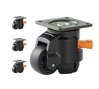 VEVOR Roulettes Pivotantes pour Meubles Lot de 4 Roulettes de Nivellement Capacité de Charge Totale de 500 kg Diamètre 50,8 mm avec Poignée Améliorée Roues Réglables avec Pieds pour Établis Machines