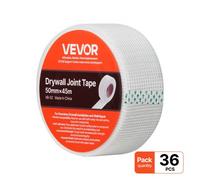 VEVOR Ruban Adhésif pour Cloison Sèche, 5 cm x 45 m, Fibre de Verre pour Joints de Cloison Sèche, 36 Rouleaux, pour Réparation Fissures de Plafond Plaque de Plâtre, pour Surface Murale Lisse Uniforme
