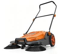 VEVOR Balayeuse manuelle S13-001A – 65 cm, bac 18,9 L, poignée réglable – Orange