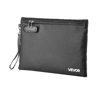 VEVOR Sac à documents ignifuge 1000°C, porte-documents anti-feu portable avec serrure, pochette de rangement ignifuge et étanche pour fichiers importants, passeports, pour maison, bureau, voyage