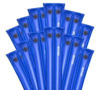 VEVOR Sac à Eau pour Bâche de Piscine, Lot de 12, Sac de Lestage Double Chambre, 3 m, Sacs Tube Lestés PVC Épaisseur 0,4 mm, avec Bouchon à Visser Étanche, pour Bâche de Piscine Creusée Hiver, Bleu