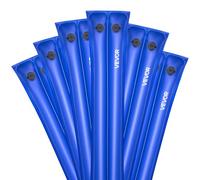 VEVOR Sac à Eau pour Bâche de Piscine, Lot de 6, Sac de Lestage à Eau Double Chambre, 2,4 m, Sacs en Tube Lestés PVC Épaisseur 0,4 mm, avec Bouchon Étanche, pour Bâche de Piscines Creusées Hiver, Bleu