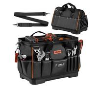 VEVOR Sac à Outils 410 mm, Sac de Rangement d'Outils à 33 Poches, Portable et Grande Capacité, pour Bricolage, Chantier et Atelier, avec Base Résistante à l'Eau, Fermeture Éclair, Bandoulière Réglable