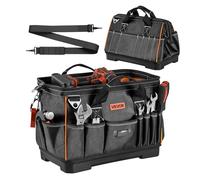 VEVOR Sac à Outils 410 mm, Sac de Rangement d'Outils à 33 Poches, Portable et Grande Capacité, pour Bricolage, Chantier et Atelier, avec Base Résistante à l'Eau, Fermeture Éclair, Bandoulière Réglable