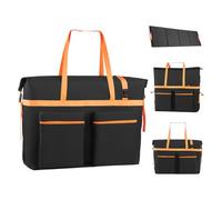 VEVOR Sac Transport pour 5 Panneaux Solaires Pliables 300 W Sac Rangement pour Camping, Voyages en Camping-Car, Résiste aux Éclaboussures Tissu Faraday + Nylon, avec Blocage Signaux, Léger Portable