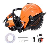 VEVOR Scie à béton électrique, 356 mm, scie circulaire puissance élevée 2800 W profondeur de coupe 127 mm scie à disque humide/sec avec conduite d'eau, pompe à eau, lame, pour la pierre et la brique