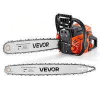 VEVOR Scie à chaîne essence 508 & 558,8 mm, moteur 62 ccm, 2,7 kW, moteur 2 temps, pour travaux de bois, élagage, défrichage, 11 500 tr/min, starter synchronisé, poignée antidérapante, deux réservoirs