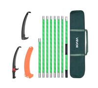 VEVOR Scie à Élaguer Extensible, 2,15-8,09 m, Scie sur Perche Manuelle, Lame Acier 65Mn Tranchante, avec 8 Perches en Fibre de Verre, Outil d'Élagage pour Tailler Branches Hautes, Palmiers, Arbustes