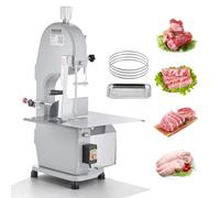 VEVOR Scie à Os de Boucher Électrique Commerciale Scie à Ruban pour Os 1500 W 300 kg/h Scie Électrique pour Viande et Os Congelés Table 490x380 mm Épaisseur de 4-200 mm pour Supermarché Restaurant