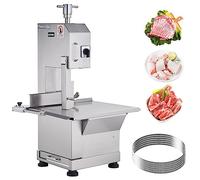 VEVOR Scie à Os de Boucher Électrique Commerciale Scie à Ruban pour Os 2200 W 1000 kg/h Scie Électrique pour Viande et Os Congelés Table 470x530 mm Épaisseur de 0-180 mm pour Supermarché Restaurant