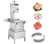 VEVOR Scie à Os de Boucher Électrique Commerciale Scie à Ruban pour Os 2200 W 1500 kg/h Scie Électrique pour Viande et Os Congelés Table 620x520 mm Épaisseur de 4-220 mm pour Supermarché Restaurant